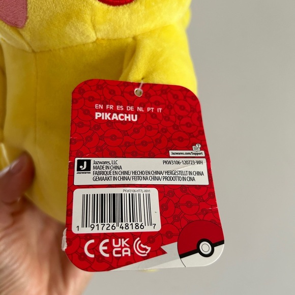 Pokemon Pikachu Plush Authentic By Jazwares Official Licensed - Picture 5 of 8